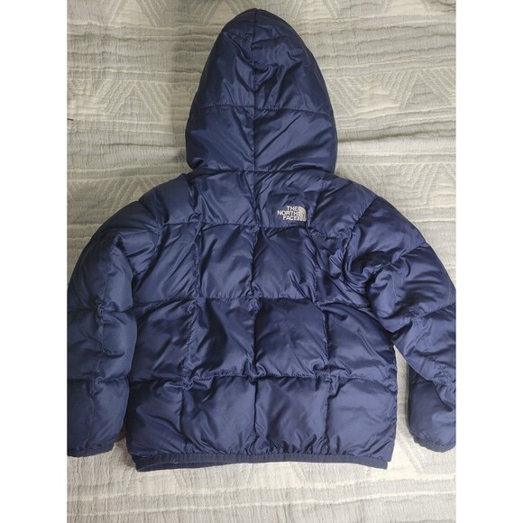 The North Face Toddler 3T 550 Reversible Down Puffer Jacket – Navy & Red Plaid - Picture 7 of 11